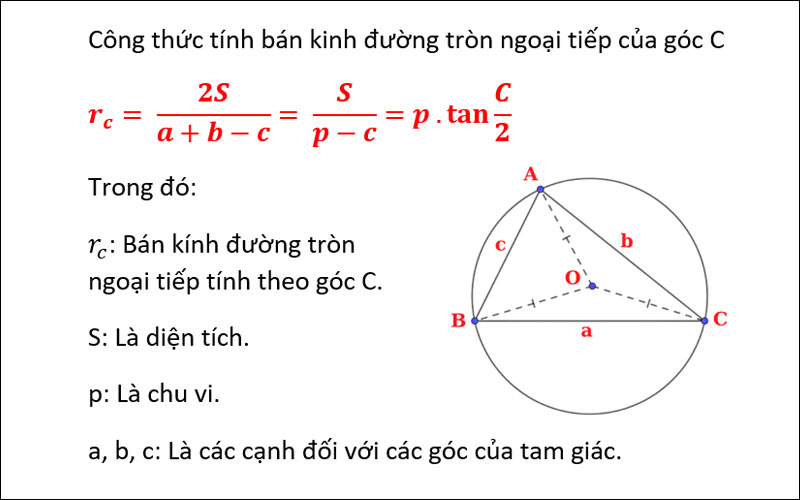 Công Thức Và Cách Tính Bán Kính đường Tròn Ngoại Tiếp Tam Giác đầy đủ